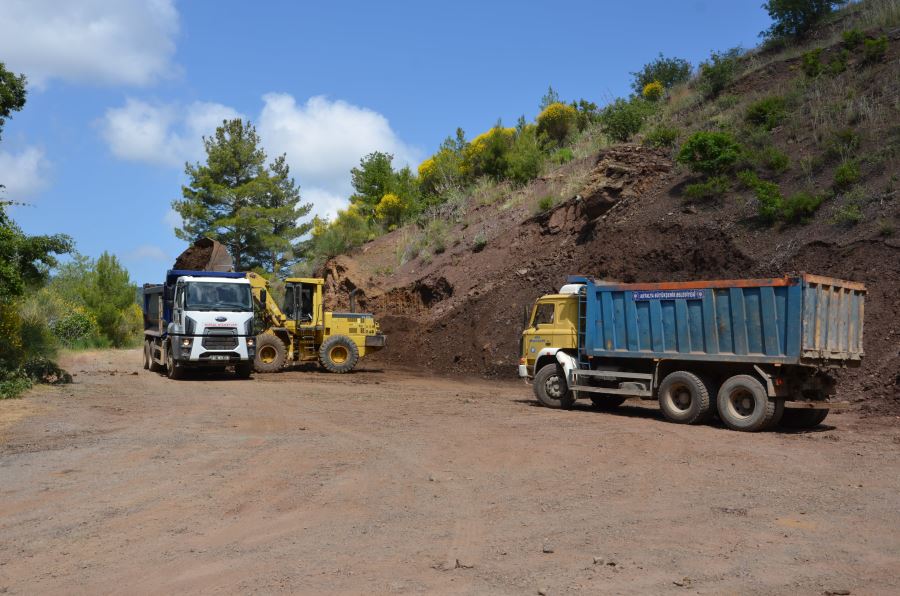 Alanya Beldibi yolu asfalta hazırlanıyor