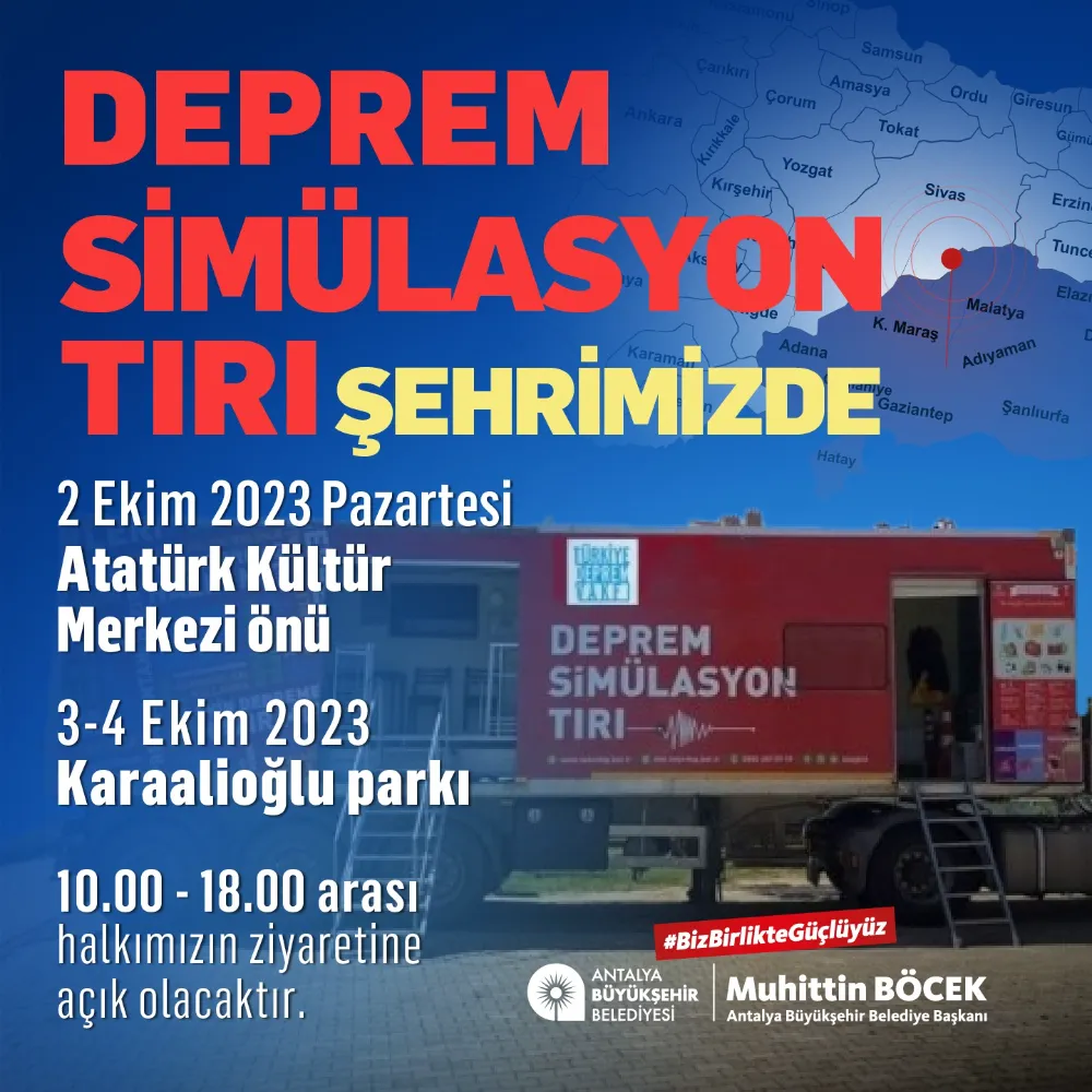 Simülasyon eğitim tırında deprem eğitimi verilecek