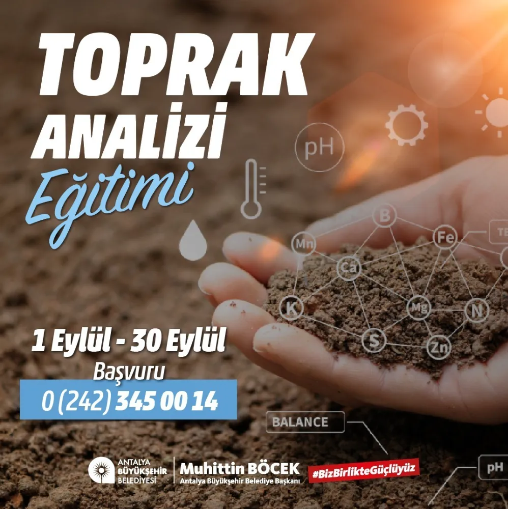 Alanyalı çiftçiler toprak analizlerini ücretsiz yaptırabilecek