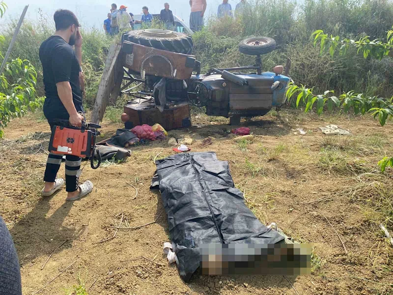 Mersin’de traktör şarampole devrildi: 1 ölü
